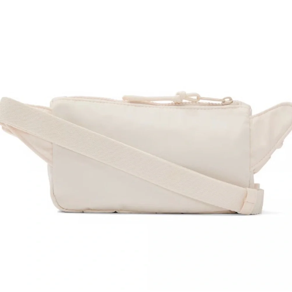 PINK Victoria's Secret Cream Sherpa Crossbody Belt Bag